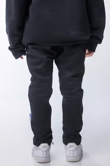 بنطلون سيلين واسع للأطفال أسود