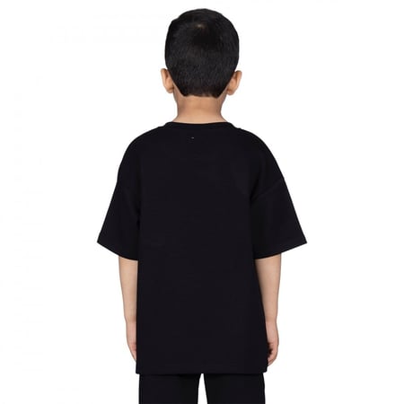 تيشيرت سيلين بعلامة الأعين من الأمام للأطفال (اسود)