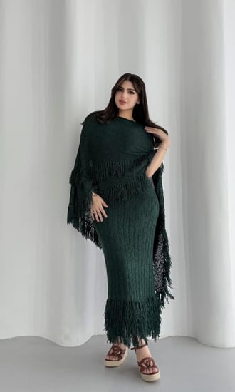 فستان لونا تشيك زيتي