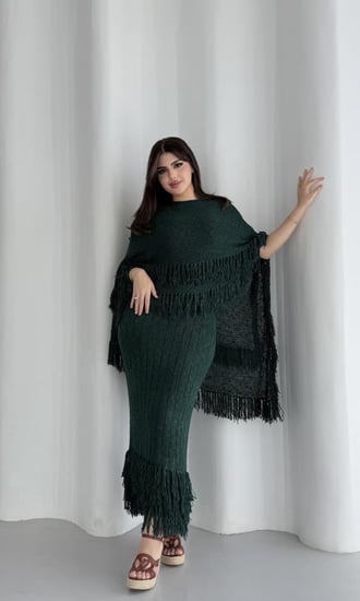 فستان لونا تشيك زيتي