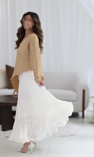 فستان قولد ستيج