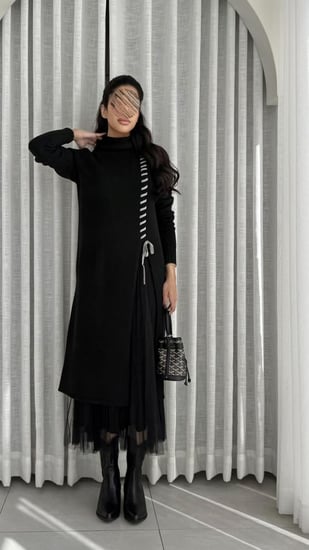 فستان وينتر ميست أسود