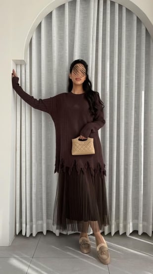 فستان بريز بني