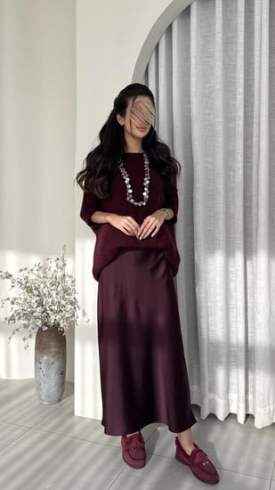 طقم برغندي قريس