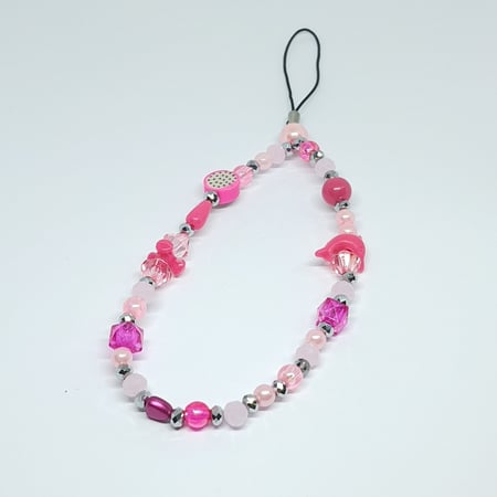 تعليقة جوال- وردي