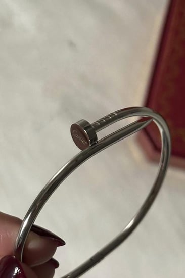 اسوارة كارتير مسمار فضي ساده