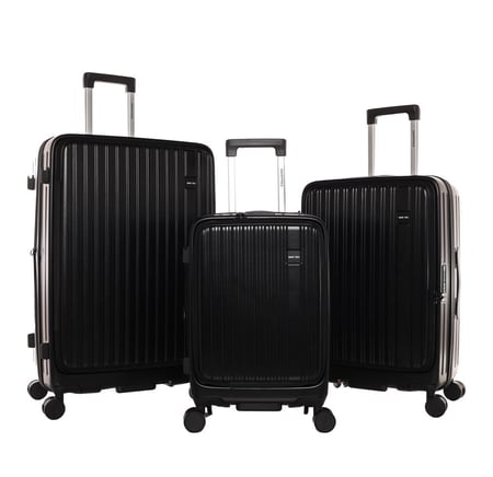 حقائب سفر بولي كاربونيت مقاوم للكسر مجموعه مكونه من 3 قطع موديل  91882