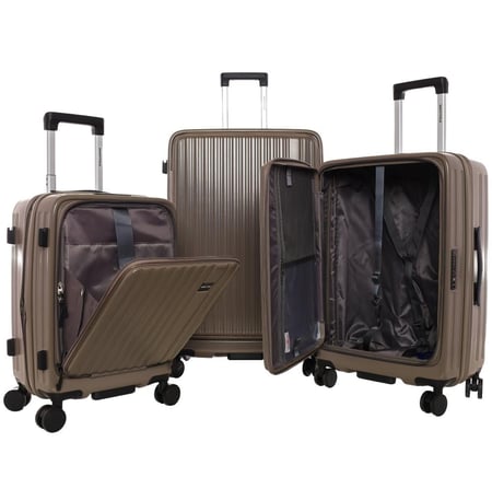 حقائب سفر بولي كاربونيت مقاوم للكسر مجموعه مكونه من 3 قطع موديل  91882