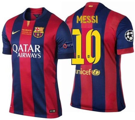 قميص كلاسيكي نادي برشلونة لكرة القدم 2015