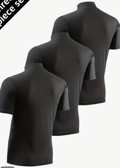 ‏تيشرت رقبه داخلي  ضاغط على الجسم  ‏سترج  مريح نص كم