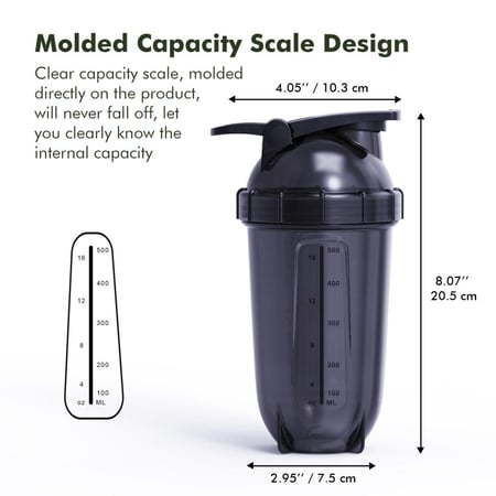 زجاجة شيكر بروتين 500 مل