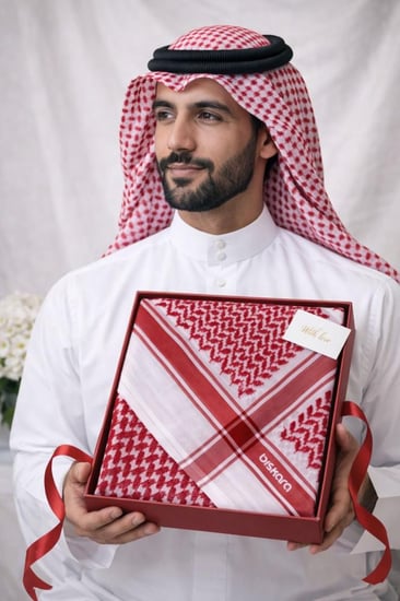 شماغ بيسكارا الفاخر – جودة لا تضاهى وأناقة عربية أصيلة