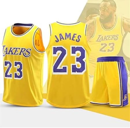 طقم كرة السلة الموحد جيمس ليكرز جيرسي 23،