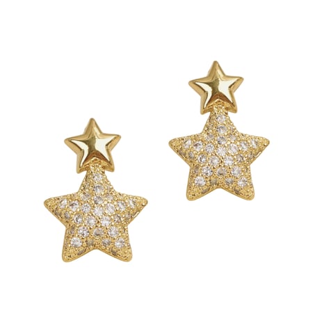 اقراط Shiny Stars ذهبي