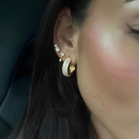 اقراط Shiny ذهبي