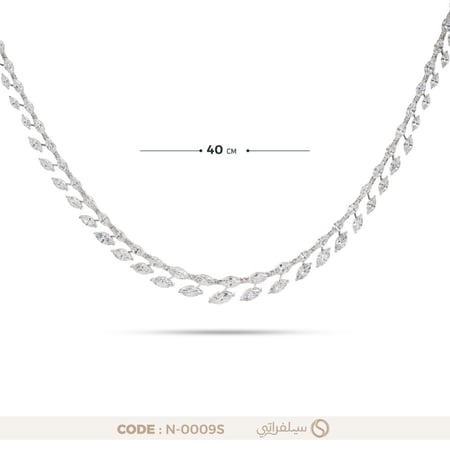 قلادة فضة عيار 925 طول 40 سم فخم