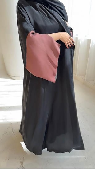 حرير ياباني مغسول بقصة اكمام واسعة