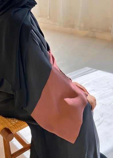 حرير ياباني مغسول بقصة اكمام واسعة