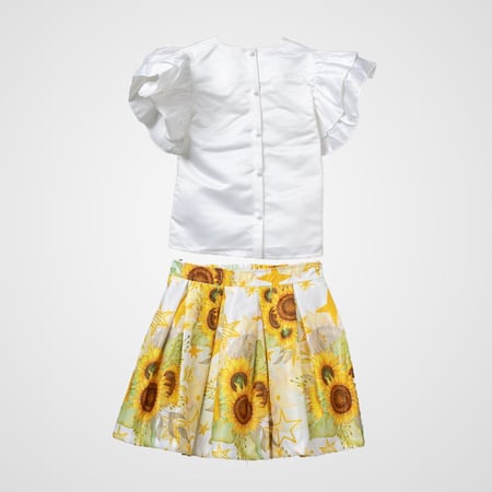 تيور قطعتين أبيض ناصع و دوار الشمس