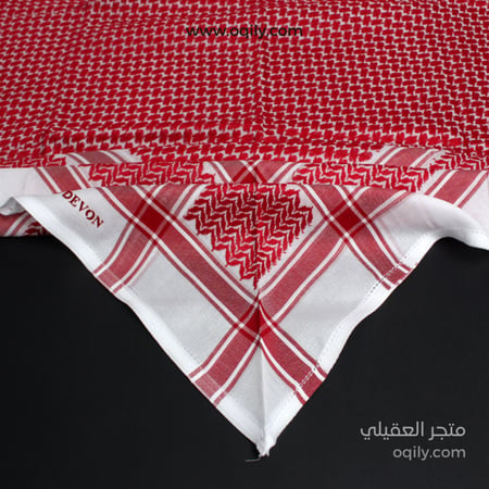 شماغ ديفون احمر كلاسيك دم الغزال