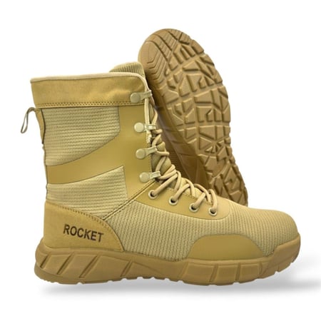 بسطار روكيت RT لون بيج / نعل مرن قابل للطي