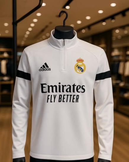 جاكيت ريال مدريد لون ابيض