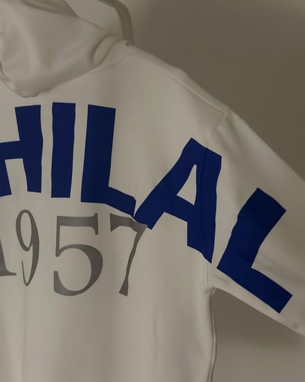 بلوفر الهلال طباعة بالاسم اوفر سايز