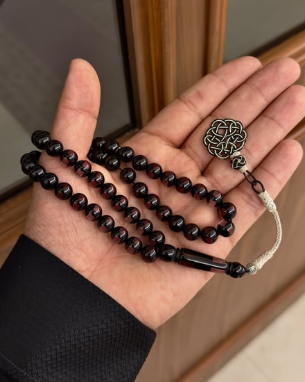 سبحة سوداء بكلايت بطرابزون تركي L324