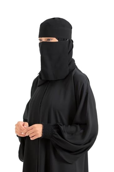 نقاب بدون اسم الأنيق – غطاء كامل للوجه للمرأة المسلمة باحتشام وأناقة