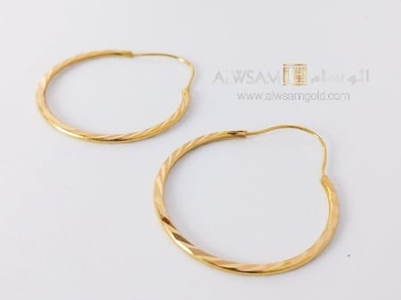 حلق ذهب عيار 21