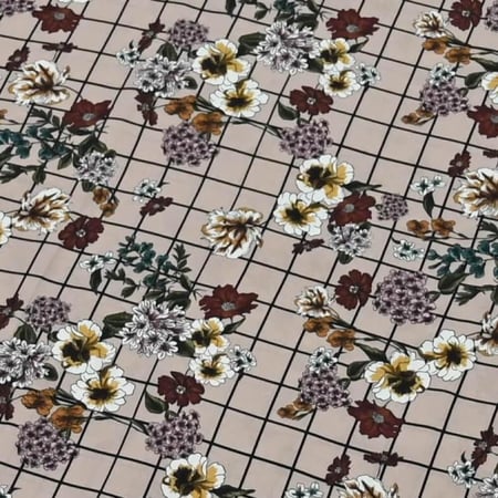 قماش فيسكوز زهري شبكية