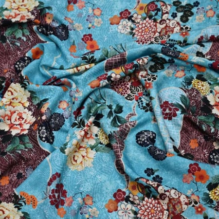 قماش فسكوز تصميم فريد خلفية سماوية