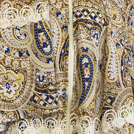 شرشف رداء الصلاة مشجر - كرتة بسحاب - بيج