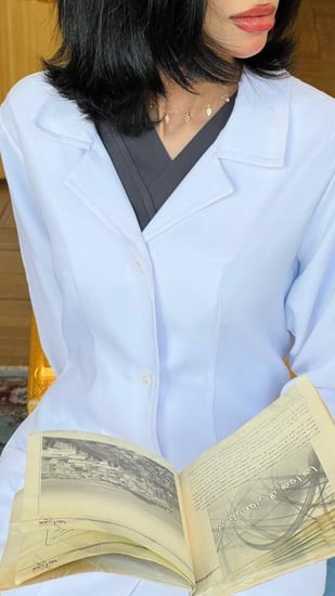 Mini flowers labcoat