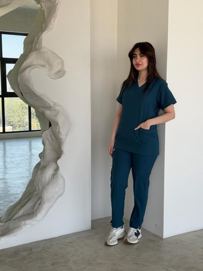 سكراب طبي #2 تركوازي مزرق