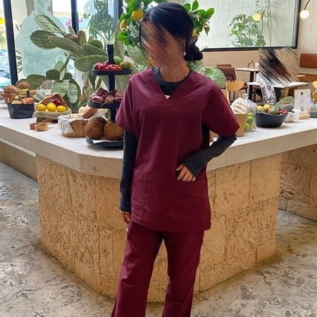 سكراب طبي #1ماروني (Burgundy )