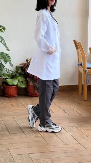 Mini flowers labcoat