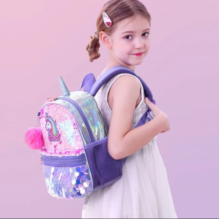 حقيبة وحيد القرن وردية للبنات