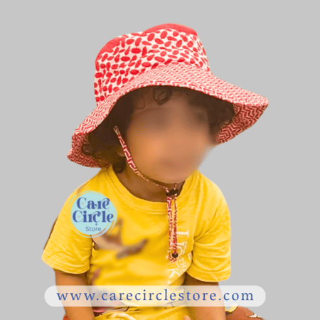 قبعة الشماغ الصيفية للأطفال| أحمر