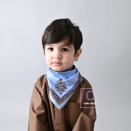 شماغ شتوي أزرق | مريلة