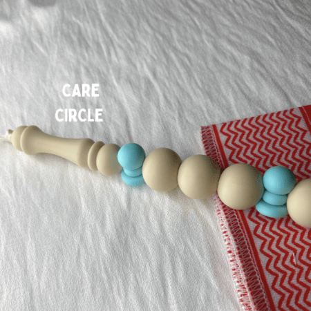 سبحة حامل للمصاصة بيج و أزرق | أولاد