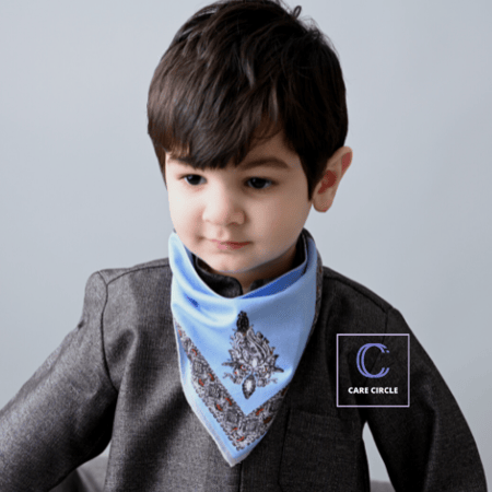 شماغ شتوي أزرق | مريلة