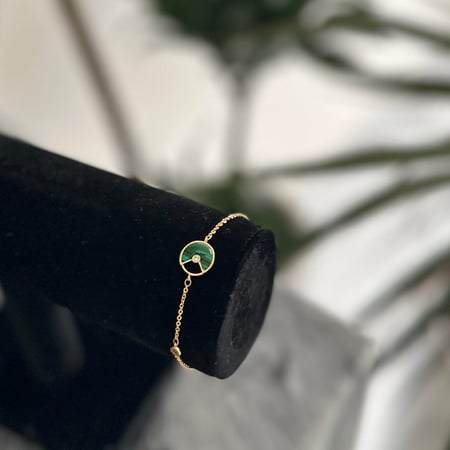 سوارة ذهبي اخضر