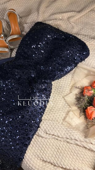 فستان سهرة طويل - تطريز فاخر تسوقي الان