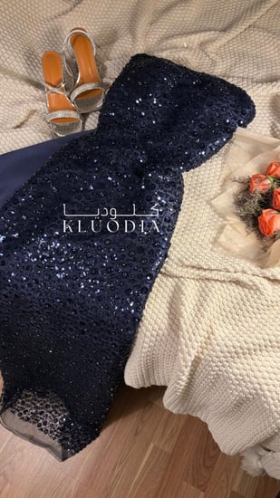 فستان سهرة طويل - تطريز فاخر تسوقي الان