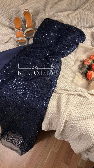 فستان سهرة طويل - تطريز فاخر تسوقي الان