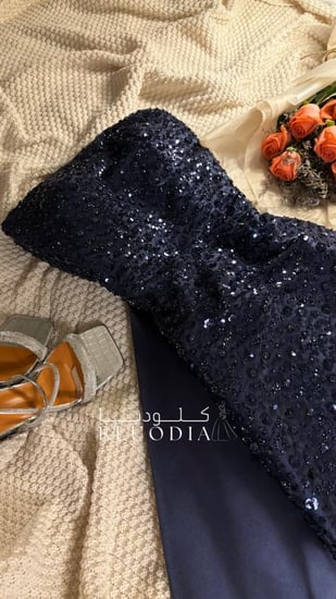 فستان سهرة طويل - تطريز فاخر تسوقي الان