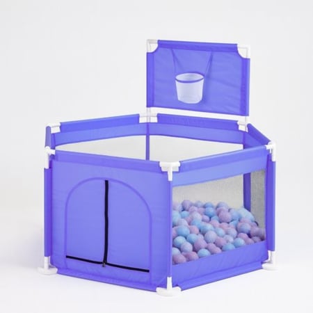 حاجز او محبس للاطفال مع كور سداسي الشكل مع فتحة جانبية لون عشوائي