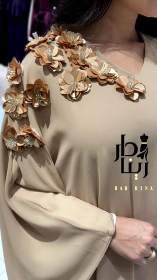 جلابية شيفون ورود