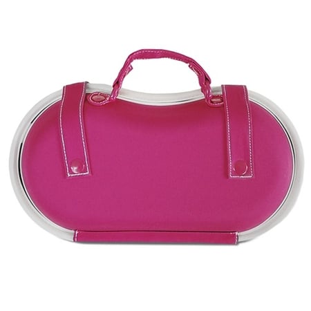 حقيبة الملابس الداخلية - زهري وابيض